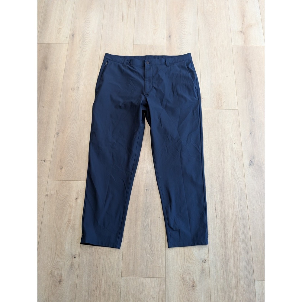 7 Diamonds Mens Navy Blue Infinity‎ Performance Pants 38x29 Golf Casual EUC